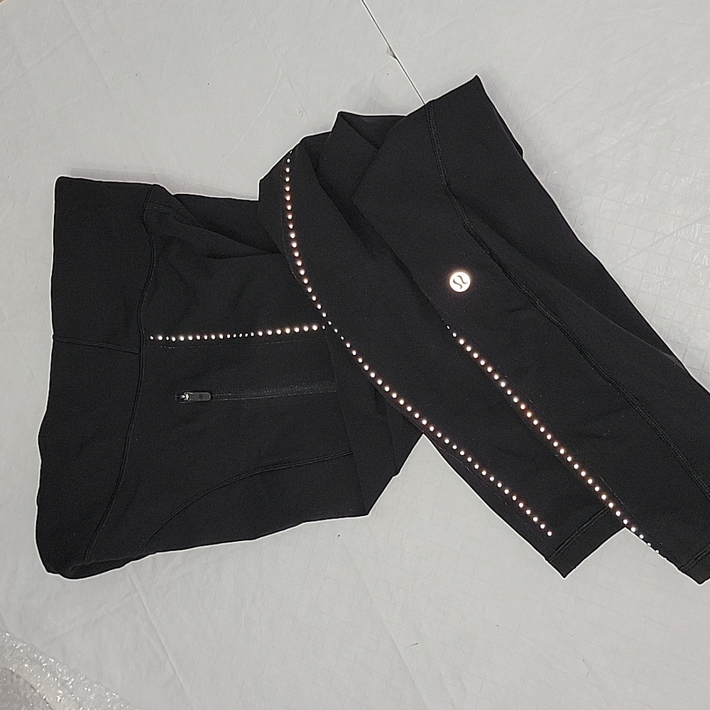 Lululemon Athletica Extra Mile 28" Black Tight sz4  BinQ